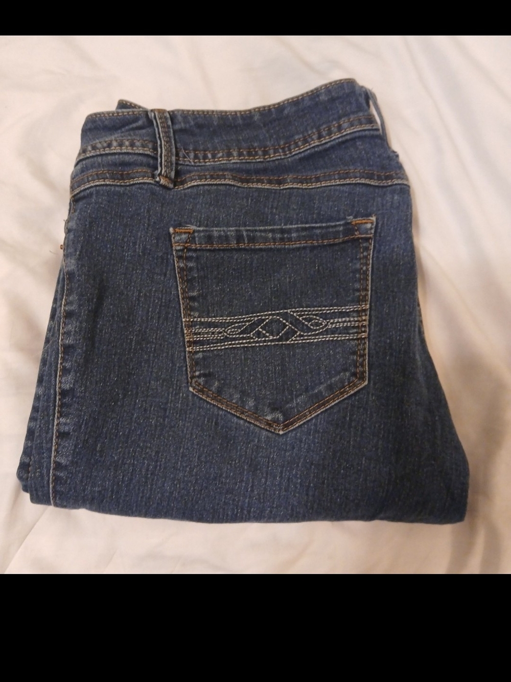 a.n.a Women's Dark Blue Boot Cut Jeans with Stitched Back Pocket
